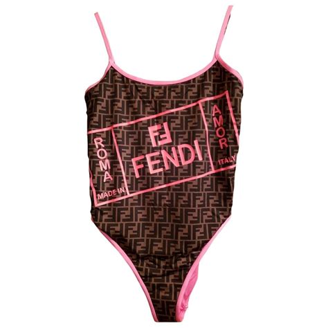 fendi baby bathing suit|Fendi lycra swimsuit.